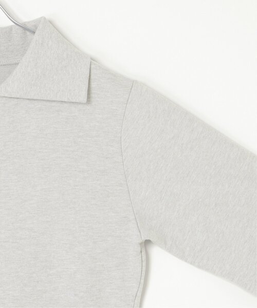 VENCEEXCHANGE（ヴァンスエクスチェンジ）の「襟付きジップカーディガン（パーカー・レディース・杢グレー/アイボリー・FREE）」の5枚目の写真