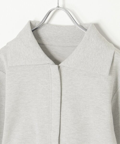 VENCEEXCHANGE（ヴァンスエクスチェンジ）の「襟付きジップカーディガン（パーカー・レディース・杢グレー/アイボリー・FREE）」の8枚目の写真