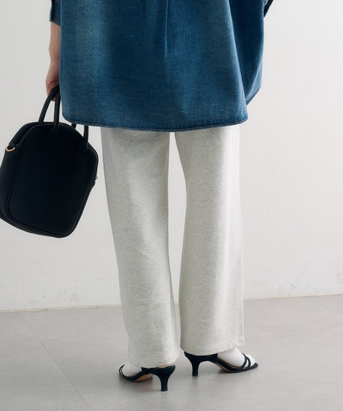 PUAL CE CIN（ピュアルセシン）の「裏毛スウェットパンツ（スウェットパンツ・レディース・グレー/オフホワイト/オートミール・FREE）」の22枚目の写真