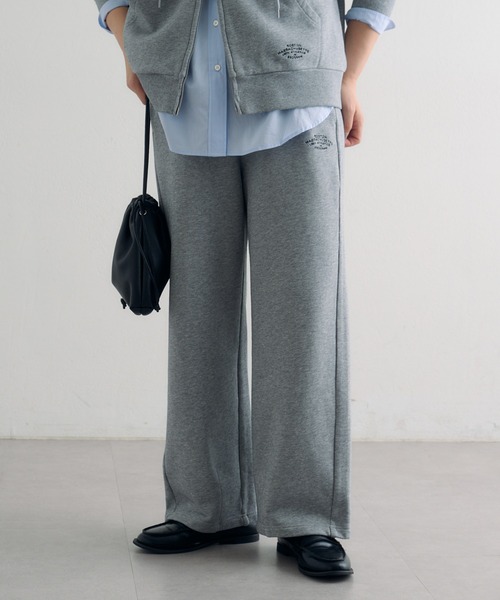 PUAL CE CIN（ピュアルセシン）の「裏毛スウェットパンツ（スウェットパンツ・レディース・グレー/オフホワイト/オートミール・FREE）」の18枚目の写真
