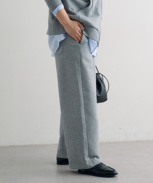 PUAL CE CIN（ピュアルセシン）の「裏毛スウェットパンツ（スウェットパンツ・レディース・グレー/オフホワイト/オートミール・FREE）」の17枚目の写真