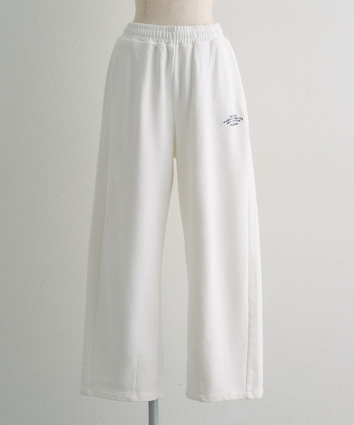 PUAL CE CIN（ピュアルセシン）の「裏毛スウェットパンツ（スウェットパンツ・レディース・グレー/オフホワイト/オートミール・FREE）」の12枚目の写真