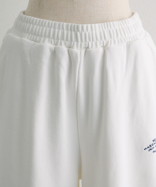 PUAL CE CIN（ピュアルセシン）の「裏毛スウェットパンツ（スウェットパンツ・レディース・グレー/オフホワイト/オートミール・FREE）」の9枚目の写真