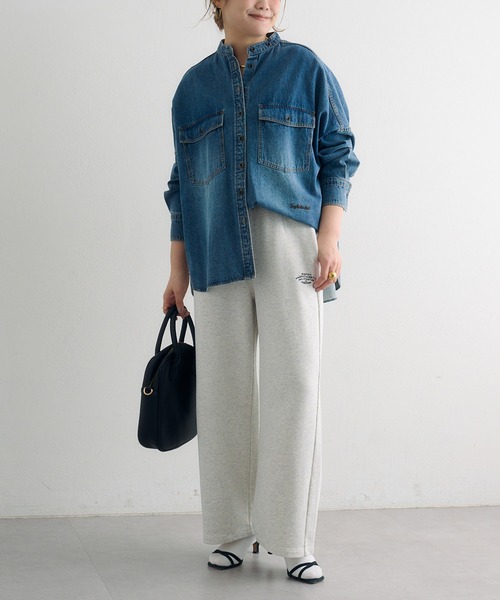 PUAL CE CIN（ピュアルセシン）の「裏毛スウェットパンツ（スウェットパンツ・レディース・グレー/オフホワイト/オートミール・FREE）」の21枚目の写真