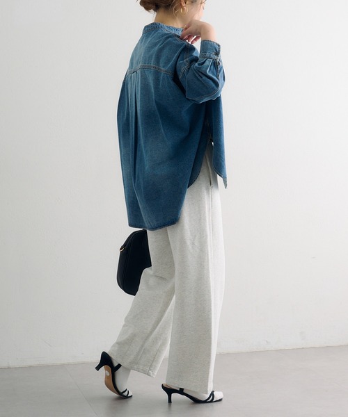 PUAL CE CIN（ピュアルセシン）の「裏毛スウェットパンツ（スウェットパンツ・レディース・グレー/オフホワイト/オートミール・FREE）」の20枚目の写真