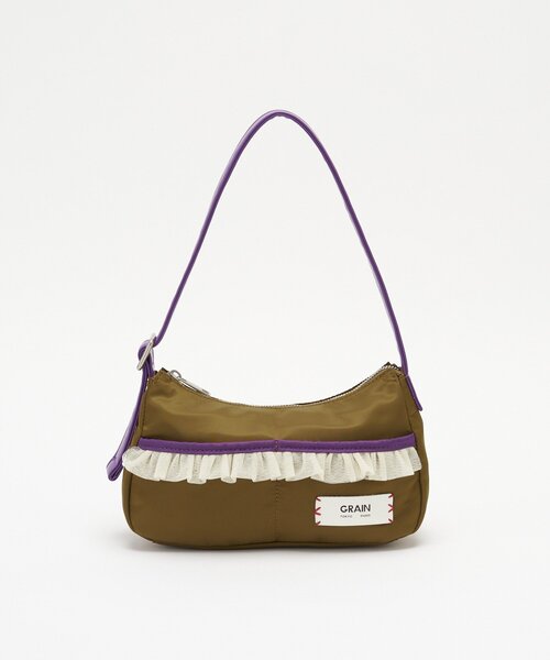 GRAIN(グレイン)の「【GRAIN/グレイン】チュールフリルワンハンドルバッグ(トートバッグ・レディース・ブラック/ブラウン/カーキ・FREE)」の20枚目の写真