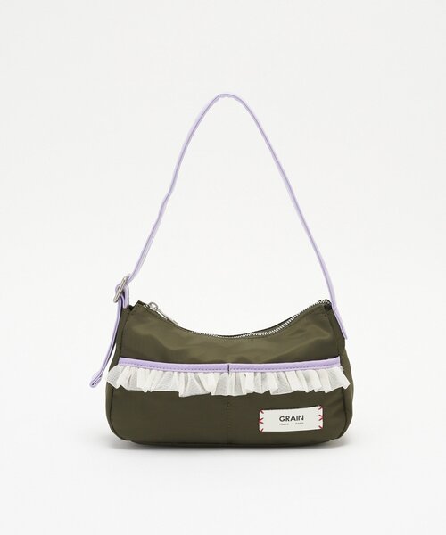 GRAIN(グレイン)の「【GRAIN/グレイン】チュールフリルワンハンドルバッグ(トートバッグ・レディース・ブラック/ブラウン/カーキ・FREE)」の21枚目の写真