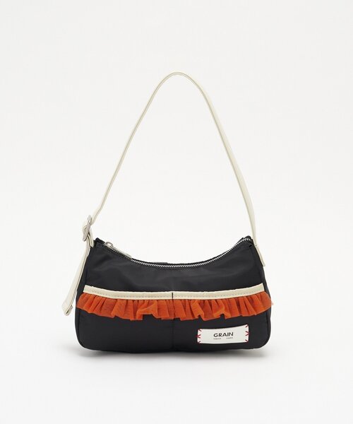 GRAIN(グレイン)の「【GRAIN/グレイン】チュールフリルワンハンドルバッグ(トートバッグ・レディース・ブラック/ブラウン/カーキ・FREE)」の22枚目の写真