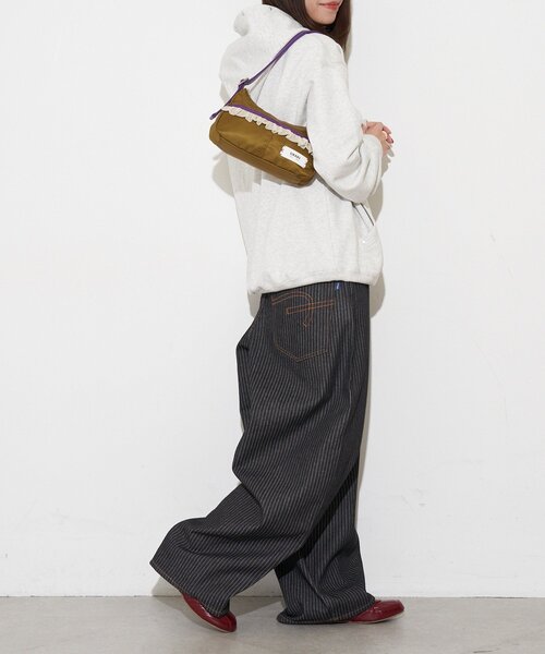 GRAIN(グレイン)の「【GRAIN/グレイン】チュールフリルワンハンドルバッグ(トートバッグ・レディース・ブラック/ブラウン/カーキ・FREE)」の12枚目の写真