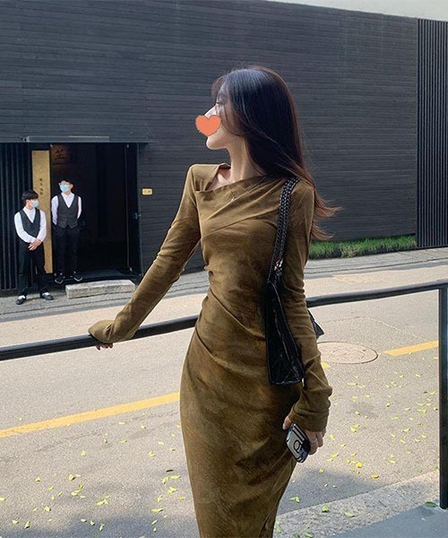 gossip!ロサンゼルス(ゴシップロサンゼルス)の「カモフラージュ柄 スリムシルエットワンピース(ワンピース・レディース・イエロー・M/S)」の12枚目の写真