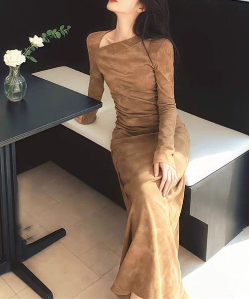 gossip!ロサンゼルス(ゴシップロサンゼルス)の「カモフラージュ柄 スリムシルエットワンピース(ワンピース・レディース・イエロー・M/S)」の13枚目の写真