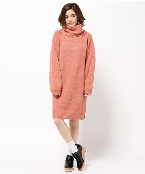 Kastane（カスタネ）の「オフタートルワンピース（ワンピース・レディース・ブラウン/グレー/サーモンピンク・FREE）」の7枚目の写真