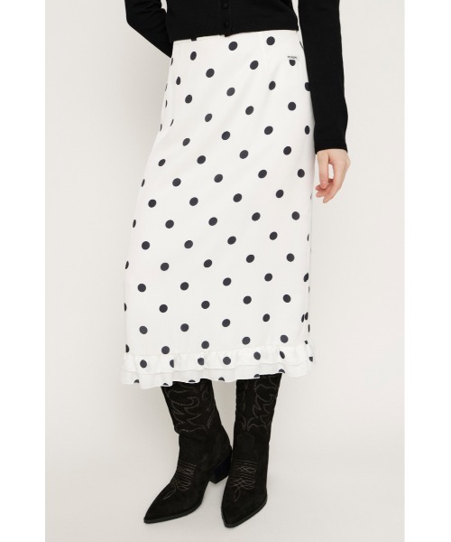 SLY（スライ）の「MICHIXSLY DOTS SK ミチスライドットスカート 冬服 春服（スカート・レディース・ブラウン系その他2/ホワイト系その他2・2/1）」の9枚目の写真