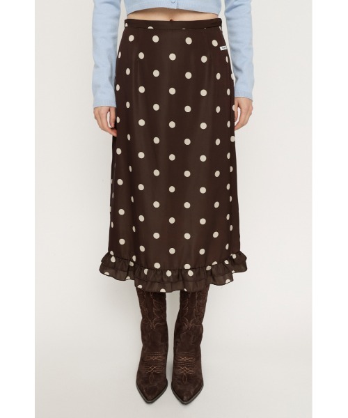 SLY（スライ）の「MICHIXSLY DOTS SK ミチスライドットスカート 冬服 春服（スカート・レディース・ブラウン系その他2/ホワイト系その他2・2/1）」の16枚目の写真