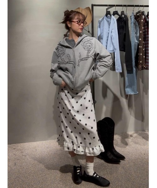 SLY（スライ）の「MICHIXSLY DOTS SK ミチスライドットスカート 冬服 春服（スカート・レディース・ブラウン系その他2/ホワイト系その他2・2/1）」の20枚目の写真