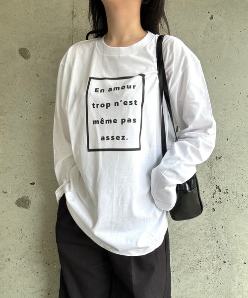 etta(エタ)の「プリントロゴロンT/長袖Tシャツ(Tシャツ/カットソー・レディース・ホワイト・MEDIUM/LARGE/SMALL/X-SMALL/X-LARGE)」の5枚目の写真