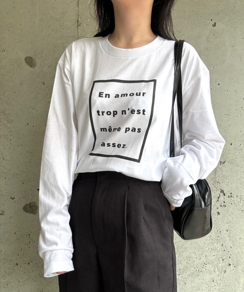 etta(エタ)の「プリントロゴロンT/長袖Tシャツ(Tシャツ/カットソー・レディース・ホワイト・MEDIUM/LARGE/SMALL/X-SMALL/X-LARGE)」の6枚目の写真