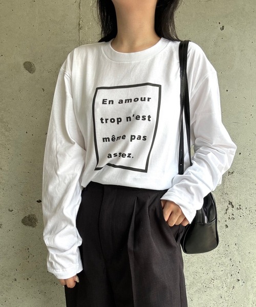 etta(エタ)の「プリントロゴロンT/長袖Tシャツ(Tシャツ/カットソー・レディース・ホワイト・MEDIUM/LARGE/SMALL/X-SMALL/X-LARGE)」の7枚目の写真