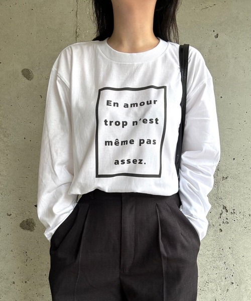 etta(エタ)の「プリントロゴロンT/長袖Tシャツ(Tシャツ/カットソー・レディース・ホワイト・MEDIUM/LARGE/SMALL/X-SMALL/X-LARGE)」の9枚目の写真