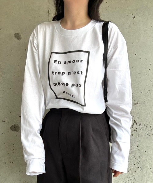 etta(エタ)の「プリントロゴロンT/長袖Tシャツ(Tシャツ/カットソー・レディース・ホワイト・MEDIUM/LARGE/SMALL/X-SMALL/X-LARGE)」の10枚目の写真