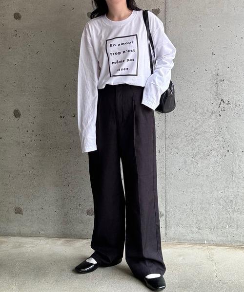 etta(エタ)の「プリントロゴロンT/長袖Tシャツ(Tシャツ/カットソー・レディース・ホワイト・MEDIUM/LARGE/SMALL/X-SMALL/X-LARGE)」の11枚目の写真