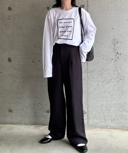 etta(エタ)の「プリントロゴロンT/長袖Tシャツ(Tシャツ/カットソー・レディース・ホワイト・MEDIUM/LARGE/SMALL/X-SMALL/X-LARGE)」の12枚目の写真