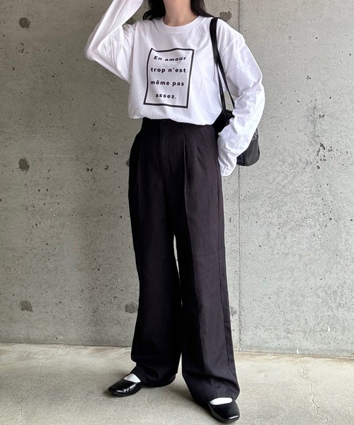 etta(エタ)の「プリントロゴロンT/長袖Tシャツ(Tシャツ/カットソー・レディース・ホワイト・MEDIUM/LARGE/SMALL/X-SMALL/X-LARGE)」の13枚目の写真