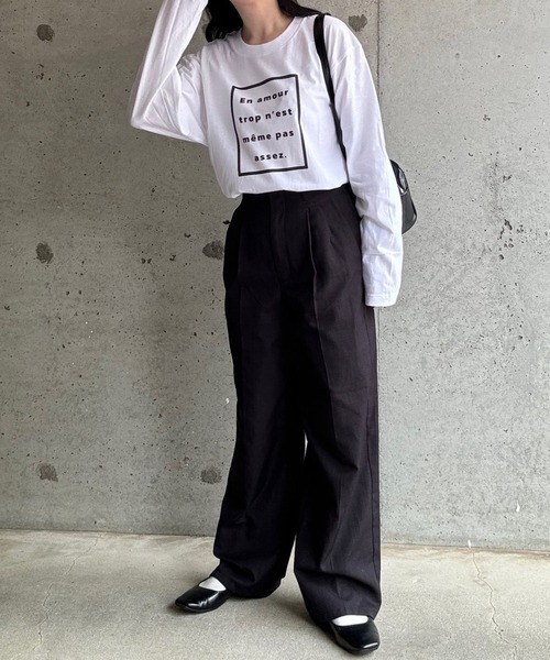 etta(エタ)の「プリントロゴロンT/長袖Tシャツ(Tシャツ/カットソー・レディース・ホワイト・MEDIUM/LARGE/SMALL/X-SMALL/X-LARGE)」の14枚目の写真