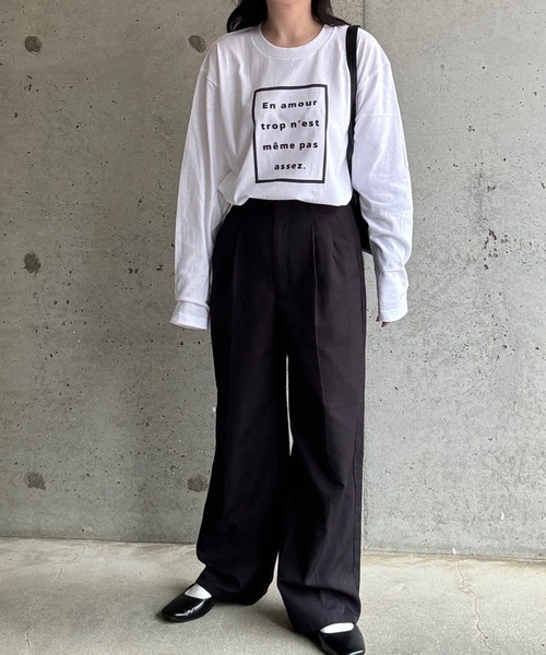 etta(エタ)の「プリントロゴロンT/長袖Tシャツ(Tシャツ/カットソー・レディース・ホワイト・MEDIUM/LARGE/SMALL/X-SMALL/X-LARGE)」の15枚目の写真