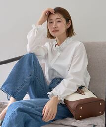 YECCA VECCA | イージーケアフリルカラーシャツ(シャツ/ブラウス)