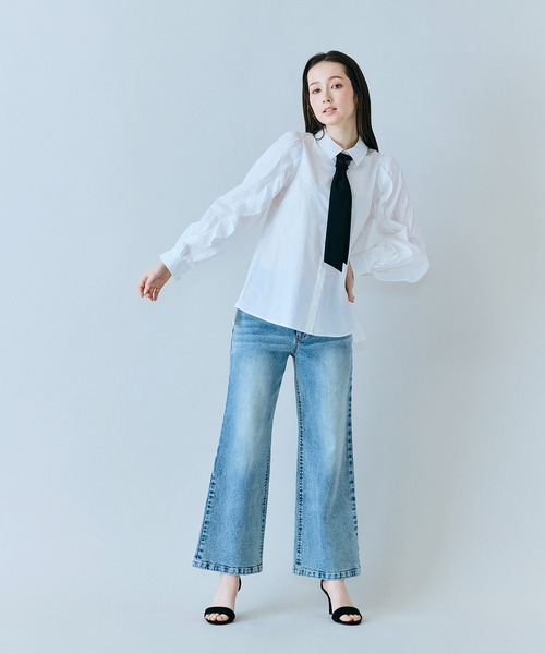 Audie a Muses(オーディアミューズ)の「美シルエットブーツカットデニム(デニムパンツ・レディース・ネイビー・38/40/42/36)」の20枚目の写真