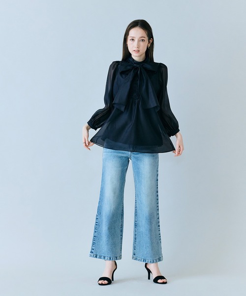 Audie a Muses(オーディアミューズ)の「美シルエットブーツカットデニム(デニムパンツ・レディース・ネイビー・38/40/42/36)」の9枚目の写真