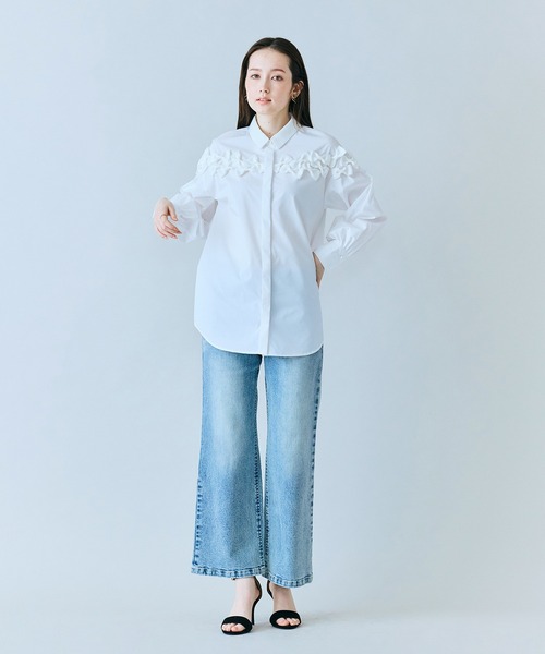 Audie a Muses(オーディアミューズ)の「美シルエットブーツカットデニム(デニムパンツ・レディース・ネイビー・38/40/42/36)」の10枚目の写真