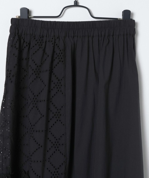 JEANASIS（ジーナシス）の「パッチワークコットンレーススカート/646049（スカート・レディース・ブラック/ホワイト・FREE）」の6枚目の写真