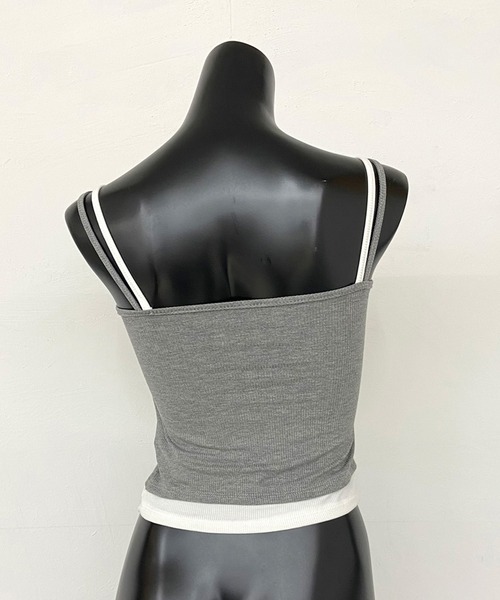 non-hedge(ノンヘッジ)の「アンサンブル風ヘンリーキャミソール(キャミソール・レディース・ブラック/グレー・FREE)」の17枚目の写真