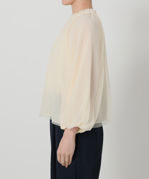 La TOTALITE(ラトータリテ)の「【洗える】2wayチュールプリーツブラウス(シャツ/ブラウス・レディース・イエロー/ホワイト/ブラック・FREE)」の21枚目の写真