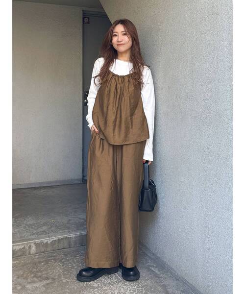 Ungrid（アングリッド）の「シアーフィットロングスリーブTee（Tシャツ/カットソー・レディース・ブラック/レッド/オレンジ/ブルー/オフホワイト・FREE）」の20枚目の写真