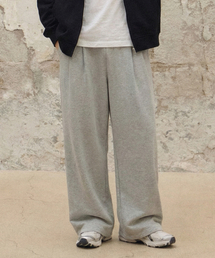 AGOD（エージーオーディー）の「(裏起毛)ワンタックワイドスウェットパンツ [グレー]（スウェットパンツ）」