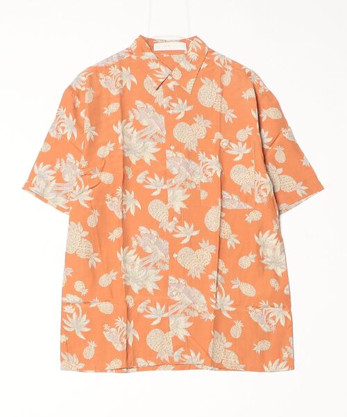 A blends（エイブレンズ）の「A blends パイナップルアロハシャツ（Tシャツ/カットソー・メンズ・オレンジ/ネイビー・MEDIUM/LARGE）」の12枚目の写真
