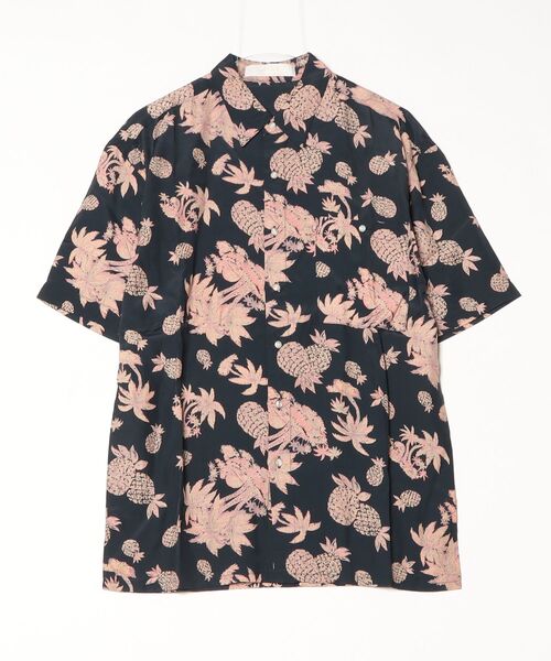 A blends（エイブレンズ）の「A blends パイナップルアロハシャツ（Tシャツ/カットソー・メンズ・オレンジ/ネイビー・MEDIUM/LARGE）」の8枚目の写真