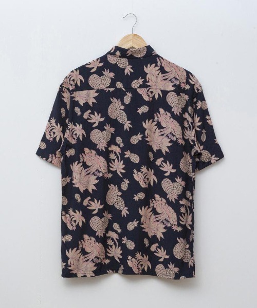 A blends（エイブレンズ）の「A blends パイナップルアロハシャツ（Tシャツ/カットソー・メンズ・オレンジ/ネイビー・MEDIUM/LARGE）」の6枚目の写真