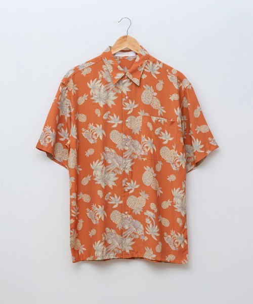 A blends（エイブレンズ）の「A blends パイナップルアロハシャツ（Tシャツ/カットソー・メンズ・オレンジ/ネイビー・MEDIUM/LARGE）」の11枚目の写真