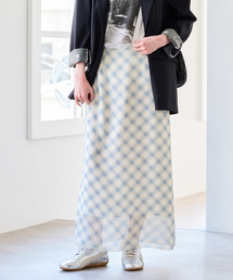 U by SPICK&SPAN（ユーバイスピックアンドスパン）の「シアーチェックタイトスカート（スカート）」