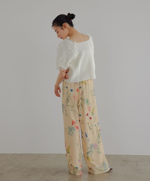 EMMEL REFINES（エメルリファインズ）の「＜EMMEL REFINES＞EM HW テープヤーン ショートスリーブ ニット（ニット/セーター・レディース・ベージュ/ホワイト/ライトブルー・FREE）」の8枚目の写真