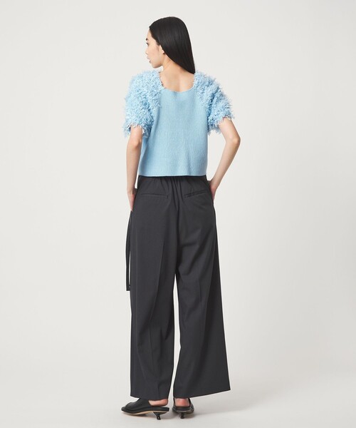 EMMEL REFINES（エメルリファインズ）の「＜EMMEL REFINES＞EM HW テープヤーン ショートスリーブ ニット（ニット/セーター・レディース・ベージュ/ホワイト/ライトブルー・FREE）」の18枚目の写真