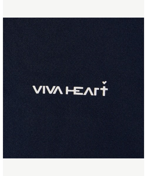 VIVA HEART（ビバハート）の「【VIVA　HEART/GOLF】 ジャカードスリーブ半袖ポロシャツ（ポロシャツ・レディース・ホワイト/ネイビー/イエロー・40/38/42）」の5枚目の写真