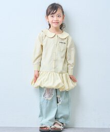 CIAOPANIC TYPY | 【KIDS】【WEB限定】ストライプ裾バルーンチュニックシャツ(シャツ/ブラウス)