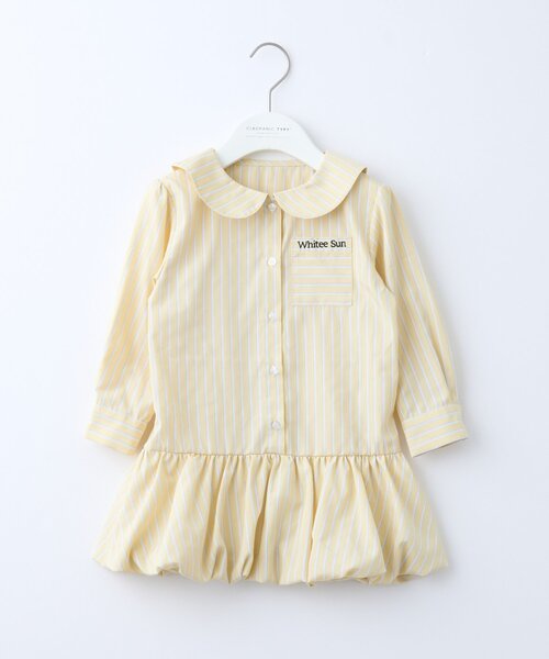 CIAOPANIC TYPY(チャオパニックティピー)の「【KIDS】ストライプ裾バルーンシャツワンピース【WEB限定】(シャツ/ブラウス・キッズ・サックスブルー/イエロー・150/130/110)」の21枚目の写真
