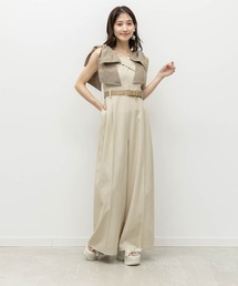 RANDA（ランダ）の「2WAY リボンショルダーロンパース（サロペット/オーバーオール）」