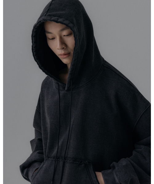 ANGLAN(アングラン)の「Heavyweight Washed Hoodie - Black(パーカー・メンズ・その他・ONE SIZE)」の7枚目の写真